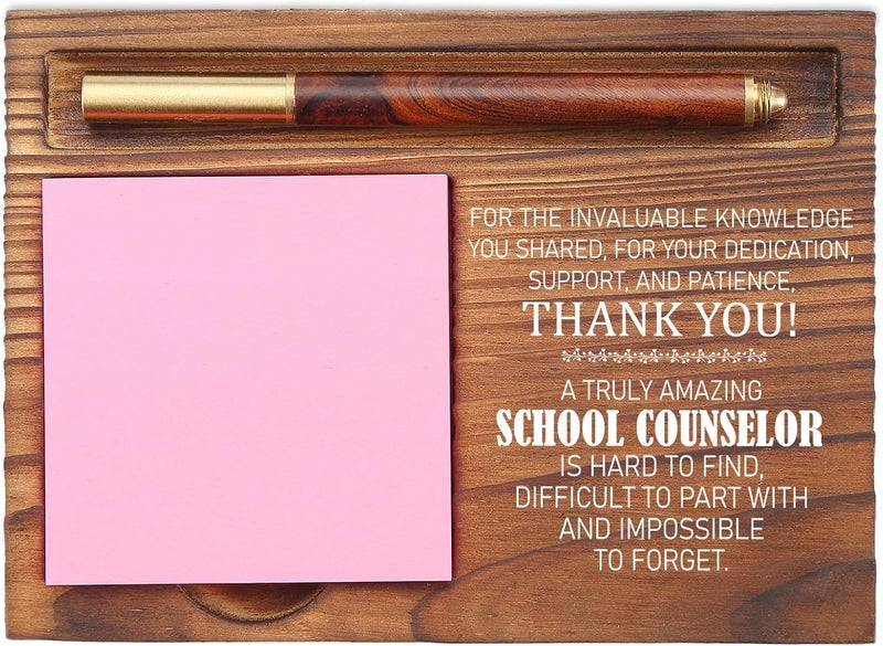 EFFJNSG School Counselor Appreciation Sticky Note Holder, Thank You Gift for Counselors, Inspirational Desk Organizer for Office Self-Stick Note Pad Holders EDP113 - Image 1